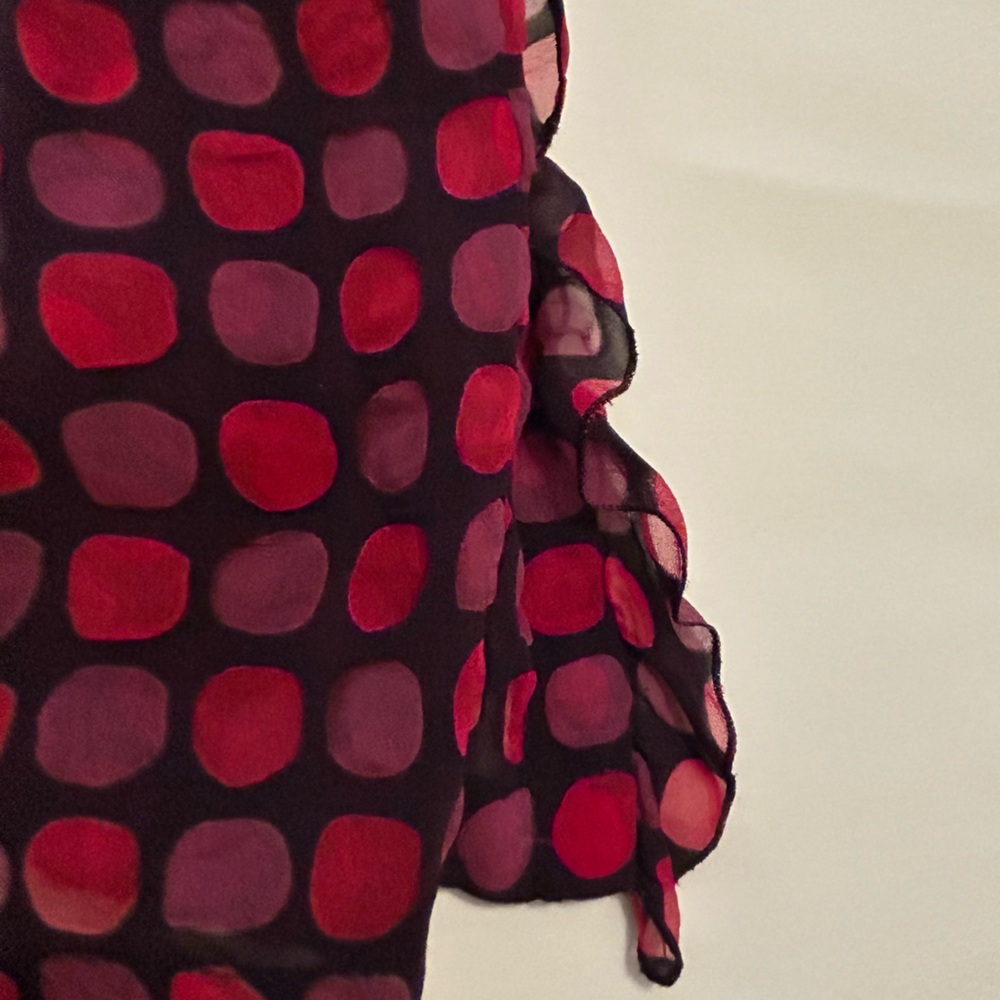 CHANEL Sheer Purple and Pink Polka Dot Silk blouse - Picture 8 of 12